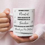 Personalised Thank You Flute Teacher Mug, End Of Year Thank You Flute Teacher, From Flute Student Gift, Flute Teacher Christmas Present