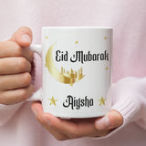 Personalised Eid Mubarak Mug, Custom Name Eid Gift Mug, Islamic Mug for Eid, Eid Present for Friends and Family, Arabic Name Mug, Eid Gift Idea
