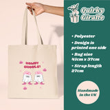 Howdy Ghouls Tote Bag, Cute Pink Ghost Halloween Tote, Funny Boo Basket Gift for Her, Girlfriend Halloween Bag, Best Friend Boo Box