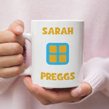 Funny Personalised Preggs Pastry Pregnancy Mug, Funny Mum To Be Mug, Cute Baby Shower Gift, Congratulations Pregnancy, Funny Maternity Leave