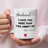 Funny Mug for Husband, Valentines Gift for Him, Husband Birthday Gift, Funny Anniversary Gift for Husband, Funny Christmas Gift for Hubby