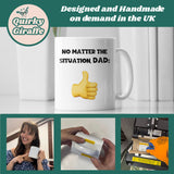 Funny Dad Thumbs Up Mug, Funny Dad Mug, Funny Joke Gift for Dad, Fathers Day Gift for Dad, Dad Birthday Gift, Funny Cheap Fathers Day Gift