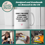 Yelled At As A Child Funny Mug, Family Secret Santa, Joke Christmas Gift