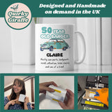 Personalised 50 Year Old Banger Mug, Funny 50th Birthday Gift, Custom Name Mug, 50th Birthday Funny Mug, 50th Birthday Gift for Car Lover