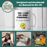 Brow Tech Gift Mug, Funny Mug for Eyebrow Technician, SPMU Artist Gift Idea, Brow Lamination Mug, Beauty Salon Coffee Cup
