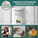 Mummy Love You More Than Diggers Mug, Mother's Day Gift from Son, Mother's Day Mug, Mummy Xmas Gift, Birthday Present for Mummy from Son