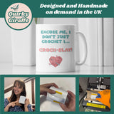 Funny Sassy Crochet Mug, I Don’t Just Crochet I Croch-Slay, Gift for Crocheters UK, Yarn Lover Present, Crochet Club Mug, Crochet Hobby Gift