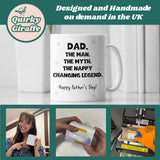 Funny New Dad Father's Day Mug, Nappy Changing Legend Dad Gift, Baby Shower Present, First Time Dad Father's Day, Father's Day Funny Present