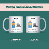 Personalised 40th Birthday Mug, Funny DW40 Age Joke Cup, Novelty Gift for Men, Brother Dad Husband Friend, Custom 40th Birthday Present