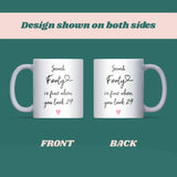 Personalised 40th Birthday Mug for Women, Forty is Fine When You Look 29, Funny 40th Birthday Gift for Her, Milestone Birthday Cup