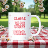 Personalised In My Forty Era Mug, Funny 40th Birthday Gift, Best Friend 40th Present, Daughter Mum Sister 40th Birthday Mug, Milestone 40th