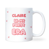 Personalised In My Forty Era Mug, Funny 40th Birthday Gift, Best Friend 40th Present, Daughter Mum Sister 40th Birthday Mug, Milestone 40th