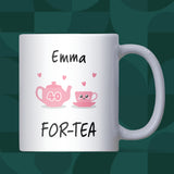 Personalised 40th Birthday For-Tea Mug, Funny Cute Birthday Gift for Mum, Friend 40th Birthday Gift, Sister 40th Gift, 40th Birthday for Her
