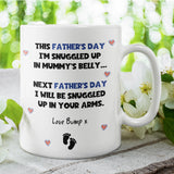 Cute Dad to Be Father's Day Mug, Fathers Day Dad to Be Gift, First Time Dad Fathers Day, Father's Day Gift from Bump, Pregnancy Father's Day