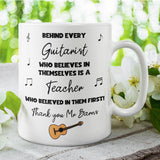 Personalised Thank You Guitar Teacher Mug, End Of Year Thank You Guitar Teacher, From Guitar Student Gift, Guitar Teacher Christmas Present