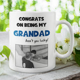 Funny Grandad Father’s Day Mug, Congrats on Being My Grandad, Grandad Gift from Grandchild, New Grandad Present, Grandpa Mug Father's Day