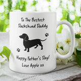 Personalised Dachshund Dad Mug, Sausage Dog Dad Gift, Father’s Day Gift from Dog, Funny Dog Dad Present, Doxie Dad Father's Day Gift for Him