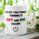 Tech Support Mug, Funny Gift for IT Colleague, IT Helpdesk Coffee Cup, Funny Gift for Techies, Programmer Present, Secret Santa Work IT Gift