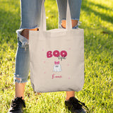 Personalised Boo-tiful Tote Bag, Cute Halloween Tote with Name, Custom Ghost Tote Bag, Boo Basket Gift for Her, Girlfriend Halloween Bag