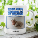 Personalised New Grandad Birthday Mug, Grandad Birthday Gift from Baby, Custom Photo Mug, New Grandad Present, Gift for First Time Grandad