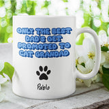 Funny Personalised Dog Grandad Mug, Only the Best Dads Get Promoted to Dog Grandad, Pet Dog Lover Gift, Father’s Day Mug for Dog Grandad