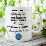 Personalised Thank You Geography Teacher Mug, End Of Year Thank You Geography Teacher, From Geography Student Gift for Teacher, Geography
