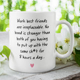 Funny Work Bestie Mug, Funny Office Best Friend Gift, Colleague Leaving Mug, Work Wife Gift, Office Banter Mug, Work Friends Coffee Mug Gift