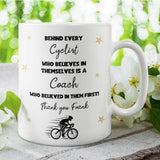 Personalised Cycling Coach Thank You Mug, Bike Club Gift, End of Season Cycling Gift, Cycling Coach Appreciation Present, Cyclist Coach Gift