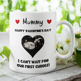 Personalised Valentine’s Day Mummy Mug, Baby Scan Photo Mug, Valentine’s Gift for Mum-to-Be, First Valentine’s as a Mummy, From Baby Bump