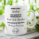 Personalised Food Tech Teacher Thank You Mug, End of Year Gift to Food Tech Teacher from Student, Present for Food Technology Teacher
