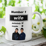 Funny Oasis Fan Mug for Wife, Number 1 Wife Definitely Maybe Mug, Oasis Music Fan Gift for Her, Wife Oasis Birthday Mug, Oasis Gift for Wife