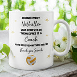 Personalised Netball Coach Thank You Mug, End of Year Netball Gift, Custom Netball Coach Present, Netball Teacher Gift, End of Term Netball