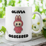 Personalised Labubu Obsessed Mug, Cute Labubu Lover Collector Gift, Labubu Fan Present, PopMart Collectible, Labubu The Monsters Gift