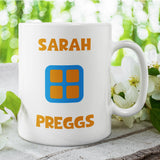 Funny Personalised Preggs Pastry Pregnancy Mug, Funny Mum To Be Mug, Cute Baby Shower Gift, Congratulations Pregnancy, Funny Maternity Leave