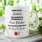 Personalised Form Teacher Thank You Mug, Behind Every Student Mug, End of Year Form Tutor Gift, Teacher Appreciation Gift, Thank You Gift