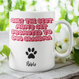 Personalised Only the Best Mums Get Promoted to Dog Grandmas Mug, Custom Dog Grandma Gift, Funny Pet Lover Present, Mother’s Day Dog Grandma