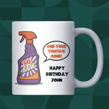 Funny 50th Birthday Mug, Bang and Your Youth is Gone Mug, Personalised 50th Birthday Gift for Him or Her, Fifty Birthday Novelty Mug