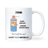 Personalised 50th Birthday Mug, Funny DW50 Age Joke Cup, Novelty Gift for Men, Dad Brother Husband Friend, Custom 50th Birthday Present
