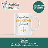 Personalised Congratulations Solicitor Mug, Custom Law School Graduation Gift, New Solicitor Present, Barrister Law Graduate Gift, SQE Gift