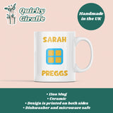 Funny Personalised Preggs Pastry Pregnancy Mug, Funny Mum To Be Mug, Cute Baby Shower Gift, Congratulations Pregnancy, Funny Maternity Leave