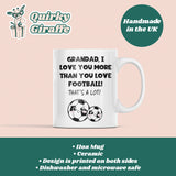 Grandad Love You More Than Football, Father's Day Mug for Grandad, Grandad Mug, To Grandad from Grandchild, Grandad Xmas Gift, Grandad Bday