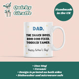 Funny Toddler Dad Father's Day Mug, Toddler Tamer Dad Gift, First Time Dad Father's Day, Father's Day Funny Present, Funny Cheap Fathers Day