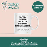 Funny New Dad Father's Day Mug, Nappy Changing Legend Dad Gift, Baby Shower Present, First Time Dad Father's Day, Father's Day Funny Present
