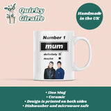 Funny Oasis Fan Mug for Mum, Number 1 Mum Definitely Maybe Mug, Oasis Music Fan Gift for Her, Mum Oasis Birthday Mug, Oasis Mum Present