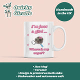 Funny Where is My Vape I'm Just a Girl Mug, Sad Hamster Joke Secret Santa Vape her, Christmas For Vaper