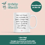 Funny Work Bestie Mug, Funny Office Best Friend Gift, Colleague Leaving Mug, Work Wife Gift, Office Banter Mug, Work Friends Coffee Mug Gift