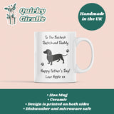 Personalised Dachshund Dad Mug, Sausage Dog Dad Gift, Father’s Day Gift from Dog, Funny Dog Dad Present, Doxie Dad Father's Day Gift for Him