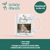 Personalised 'This Daddy Belongs To' Mug, Father’s Day Gift from Kids, Custom Name & Photo Mug for Dad, Gift for Dad, Dad Gift from Children