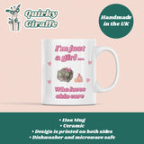 Funny I'm Just a Girl Who Loves Skin Care Mug, Sad Hamster Joke Secret Santa Skincare her, Christmas For Girlfriend