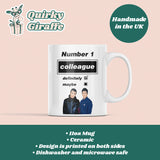 Funny Oasis Fan Mug for Colleague, Number 1 Colleague Definitely Maybe Mug, Oasis Music Fan Gift for Co-worker, Work Secret Santa Oasis Gift